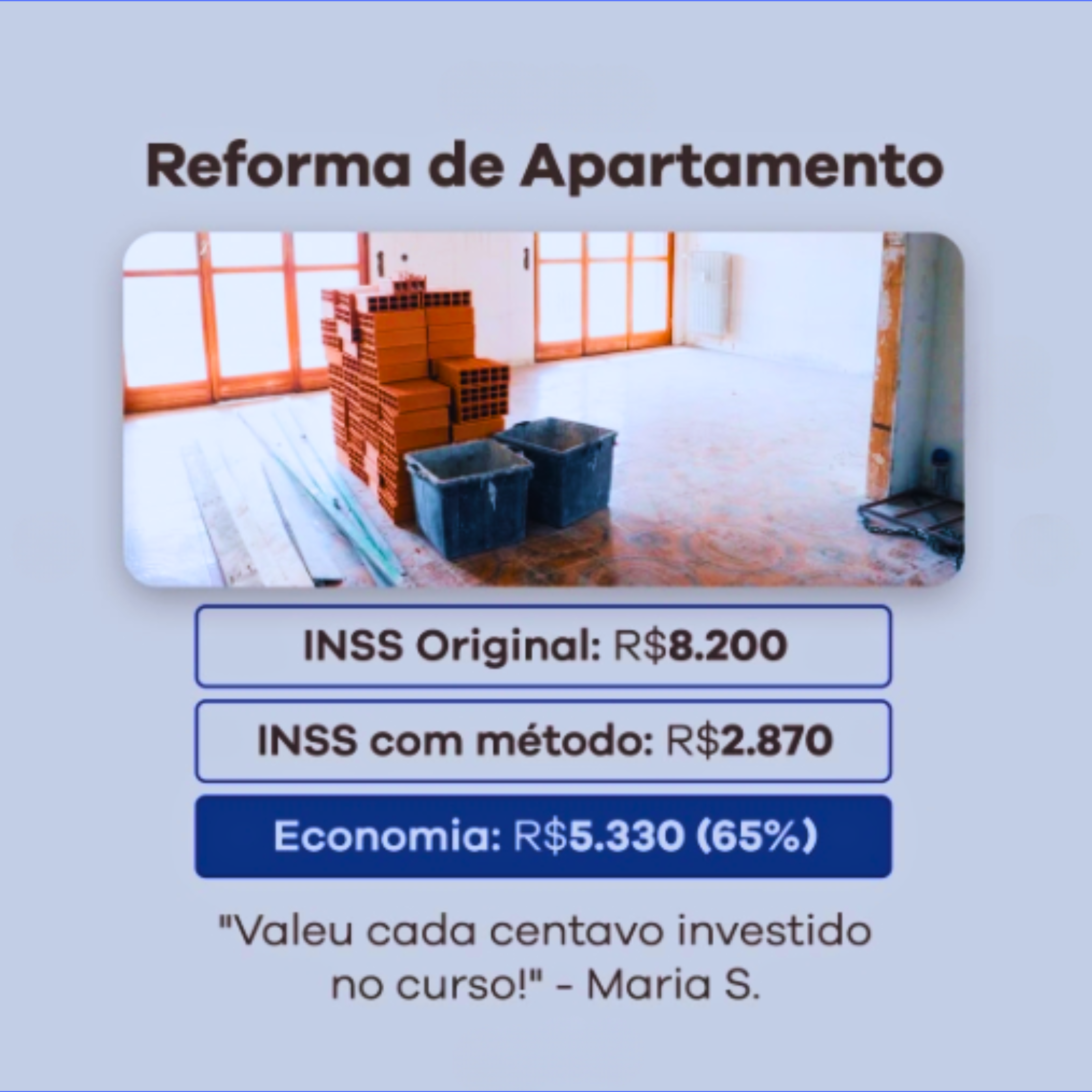 Depoimento Reforma de Apartamento
